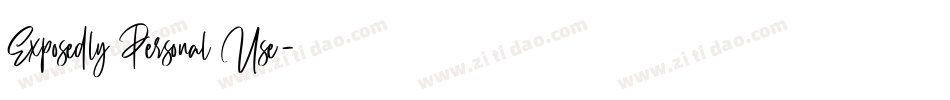 Exposedly Personal Use字体转换